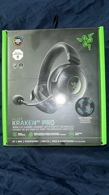 Razer - Kraken V3 Pro HyperSense Wireless Gaming Headset for PC - Black - Image 1 of 2