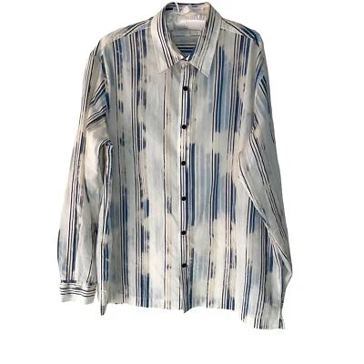 Perry Ellis Shirt Mens Vintage Size Large Button Front Southwest Print Cotton - Image 1 of 4