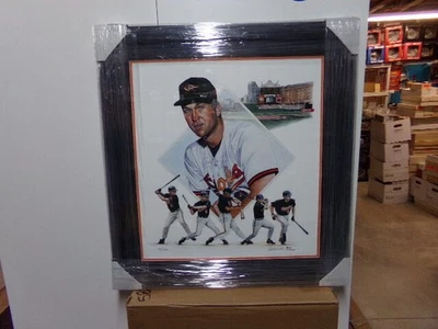 FRAMED CAL RIPKEN JR SIGNED "POWER HITTING SHORTSTOP" HOF ORIOLES - Image 1 of 4
