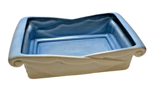 Vintage ERPHILA Keramik Übertopf Art Deco Blau & Creme Tschechoslowakei Pottery - Bild 1 von 14