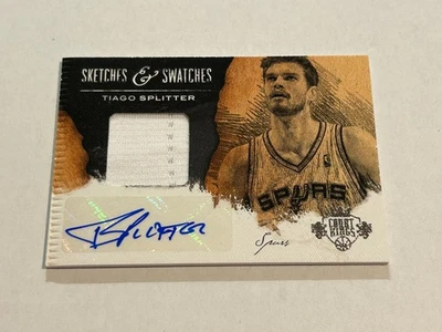 2013-14 Court Kings Tiago Splitter 140/199 Sketches & Swatches Patch Auto E1 - Image 1 of 2