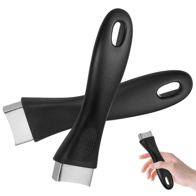 Muova di padella in acciaio inossidabile da 2 pezzi maniglia padella robusta - Immagine 1 di 4