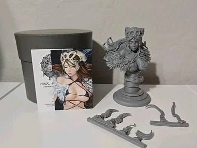 Busto de Cazadora Primal de la Muerte KDM Kingdom Primera Carrera Edición Coleccionista Súper Raro Foto 1 de 4