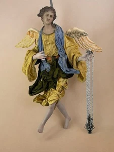 Angelo celestiale 35 Cm arte presepiale Presepe Napoletano scena nativita' - Foto 1 di 9