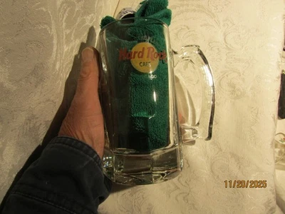 Hard Rock Cafe Chicago Paneled Glass Beer Stein - Image 1 of 4