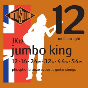 Rotosound Jumbo King Phosphor Bronze Medium Light strings 12-54 JK12 - Picture 1 of 1