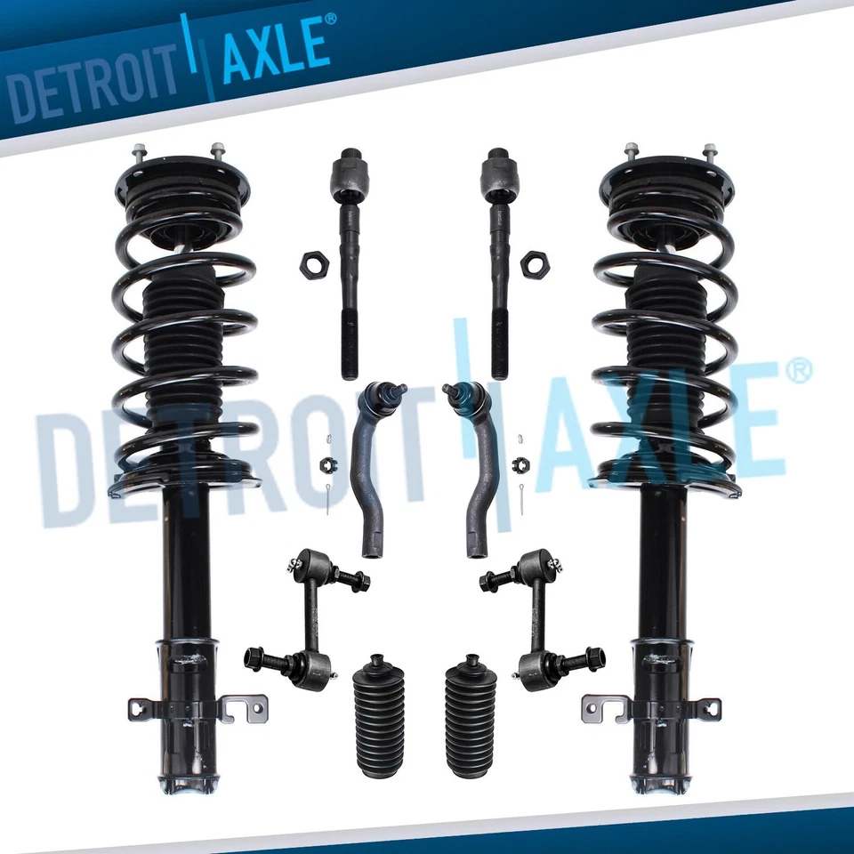 Front Struts Sway Bars Tie Rods for 2007 2008 2009 2010 Ford Edge Lincoln MKX - Image 1 of 4