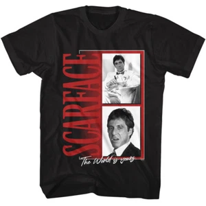 Scarface Movie Tony Montana Photos The World Is Yours Al Pacino Men's T Shirt - Picture 1 of 5
