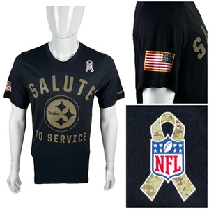 Nike Pittsburgh Steelers Shirt Herren klein schwarz grün Salute To Service NFL EUC - Bild 1 von 10