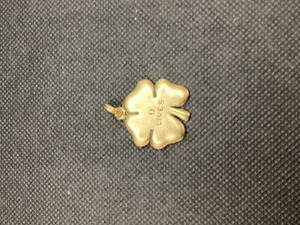 Cat Collar Tag Four Leaf Clover Gold 9 Lives Name Please Call - Picture 1 of 6
