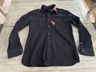 TOM FORD Bleached Button Down Corduroy Velvet Shirt Jacket Black Size 41 / 16