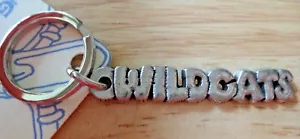 Mascot Team 61x11mm Says Wildcats on Pewter Keychain 27mm Keyring - Picture 1 of 3
