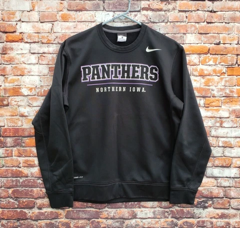 🔥 UNI Northern Iowa Panthers Nike Therma-Fit Black Sweatshirt Men's Medium M Cover