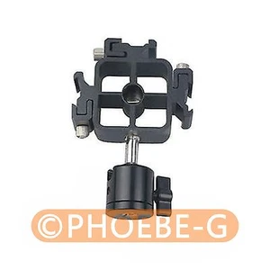 Triple Hot Shoe Mount Adapter Flash Stand Holder Bracket With Q29 Ball Head - Picture 1 of 1