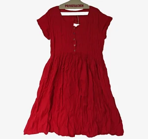 PRIVATSACHEN cooles Kleid Ecokattun 44-46-48 (2) A-Linie NÄHCAFE 'pepper' rot - Bild 1 von 3