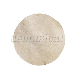 8 Inches African Tambourine Drum Head Goat Skin Replacement Parts Yellow - Picture 1 of 8