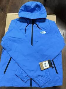 Mens The North Face Novelty Rain Hoodie Dryvent Print Jacket Sonic blue medium - Picture 1 of 9