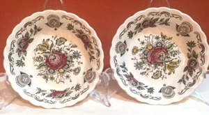 2 Vintage Schalen Myott Staffordshire 30er Jahre Beere / Dessert England Bouquet Muster - Bild 1 von 7