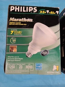 Philips 23W--85W-Med Base Recessed Flood Light Bulb-1250 Lumens-Lot of 2 - Picture 1 of 2