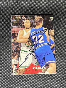 Rick Fox Boston Celtis 1993-94 Topps Stadium Club Signed Auto Card #285 ~ COA - Picture 1 of 3