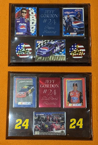 New Souvenir 2 Jeff Gordon 24 Wall Plaques With Cards DuPont Pepsi Racing Cover