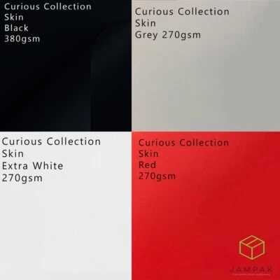 CURIOUS SKIN COLLECTION Curious Skin Card A4 270gsm & 380gsm Extra White, Red, Grey, Black Premium