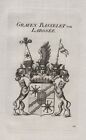 Basselet Larosèe Wappen Coat Of Arms Kupferstich Genealogie Heraldik 1820