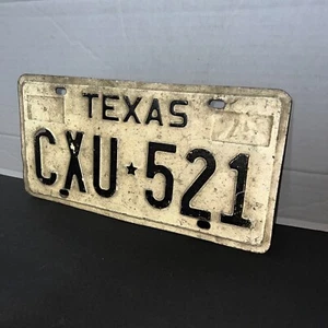 Vintage 1975 Nummernschild CXU 521 Wandbild Garage Man Cave Texas Nummernschild - Bild 1 von 4