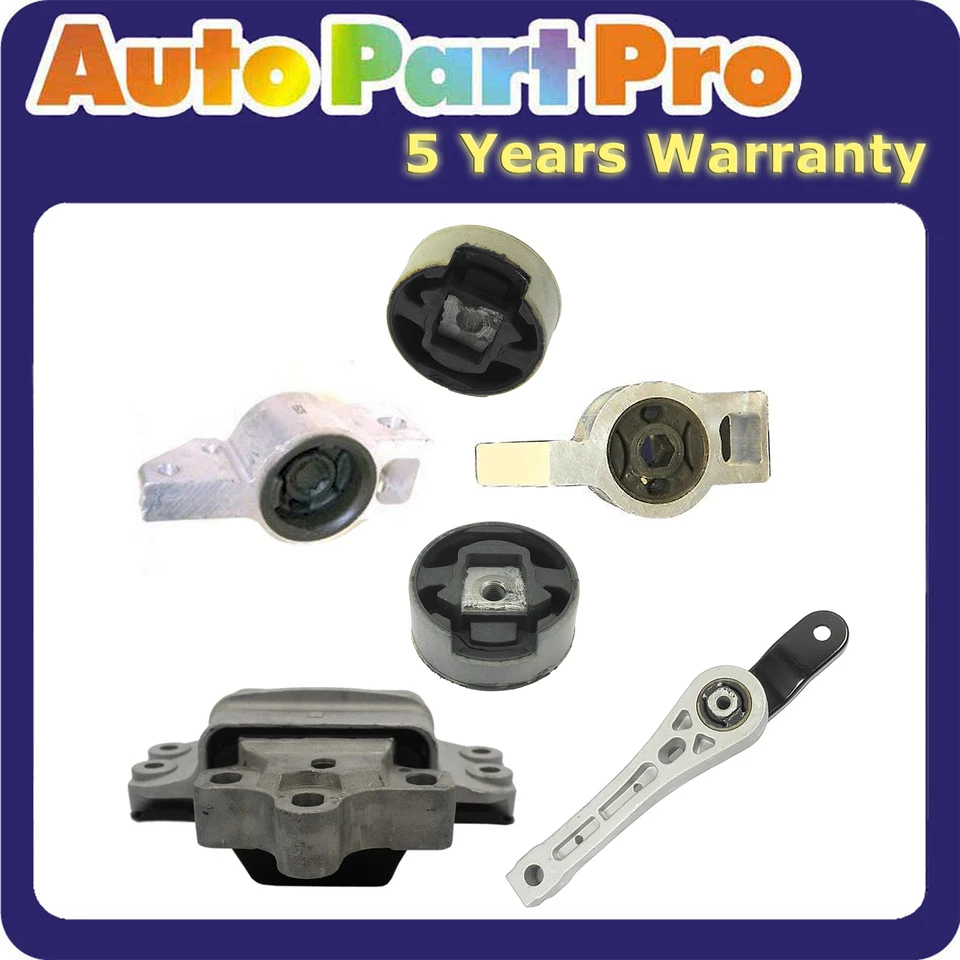 For Audi A3 Volkswagen GTI Jetta 2.0L Engine Motor @ Transmission Mount Set 6PCS — 第 1/4 张图片