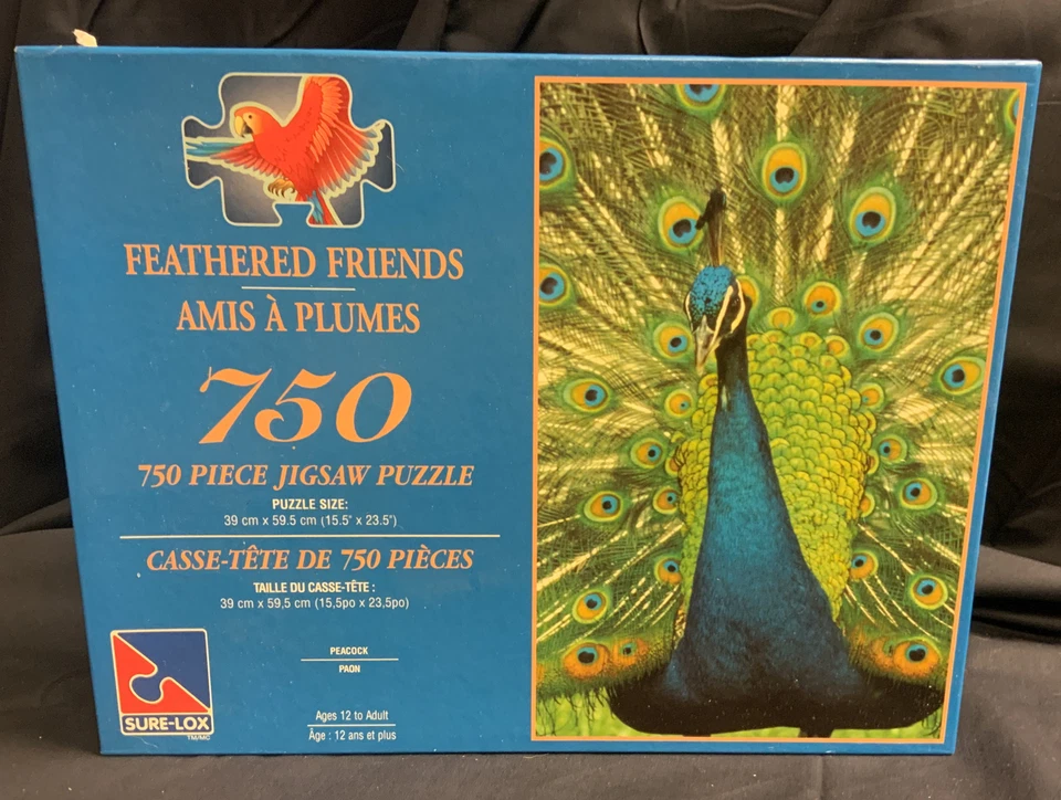 PUZZLE "PAVO REAL" AMIGOS EMPLUMADOS DE SURE-LOX 750 PIEZAS, APROX 15,5 X 23,5" Foto 1 de 2