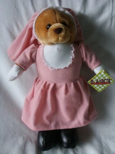 Vintage Kuddle Me Toys Play Pets Plush Nun Bear 14” Pink Habit 1999 New - Picture 1 of 7