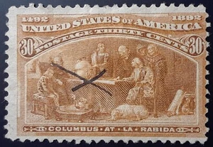 US Scott 239 30 Cent Columbian - Sound Stamp - Great Color And Tiny Cancel! - Bild 1 von 2