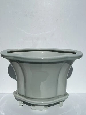 XL Китайский Селадон Longquan Цветочный Горшок Jardiniere С Подставкой РЕДКИЙ - Изображение 1 из 4