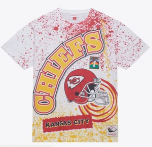 Kansas City Chiefs Mitchell & Ness Team Burst Sublimated T-Shirt - White - Picture 1 of 4