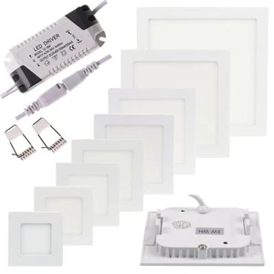 Faretto da incasso LED piatto bianco slim - lampada da parete con 3W 4W 6W 9W 12W 15W 18W 24W - Foto 1 di 1