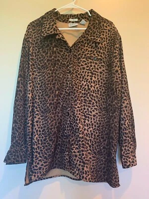 Chaqueta Apparenza Animal Print Botón Frontal Elástica Talla 22W Foto 1 de 4