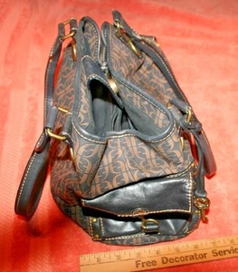 Fossil Logo Purse Black & Brown Logo - Picture 1 of 9