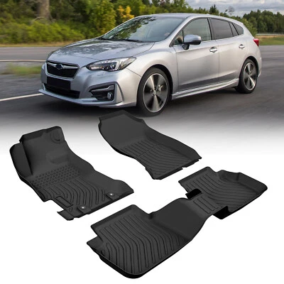 Alfombrillas forro de goma 3D para todo tipo de clima Subaru Crosstrek/Impreza 2018-2023 Foto 1 de 4