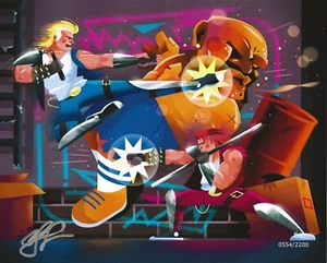 BAM Gamer Box DOUBLE DRAGON Art Print Artist Signed # 554/2200 - Picture 1 of 1