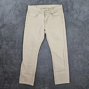 Pantalones de mezclilla Levis 513 crema para hombre talla 32x32 ropa de trabajo elástica recta - Imagen 1 de 9