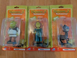Shrek Bobblehead Set, featuring Shrek, Fiona and Donkey - Picture 1 of 1