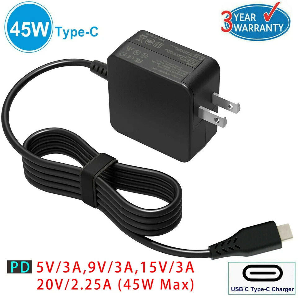 Cargador Adaptador de Corriente 45W Tipo-C USB-C para Asus Chrome Cooks C101p C101PA C302CA Foto 1 de 4