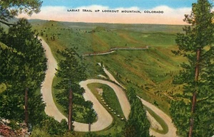 Postal Colorado Lariat Trail carretera sin usar - Imagen 1 de 2