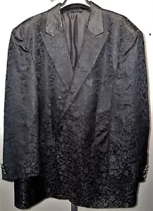 BLAZER DE SEDA BARON BOUTIQUE HECHO A MANO BORDADO PARA HOMBRE TALLA XXL - Imagen 1 de 7