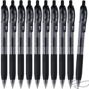Retractable Black Ink Gel Pens 10 Pack Quick Dry 0.5mm Fine Point Premium Rol... - Picture 1 of 7