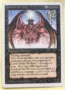 Magic the Gathering Lord of the Pit, Revised, Rare MP - Picture 1 of 2
