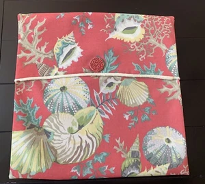 Seashore Beach Nautical Coral Seashell Square Pillow Cover 17 x 17 - Picture 1 of 8