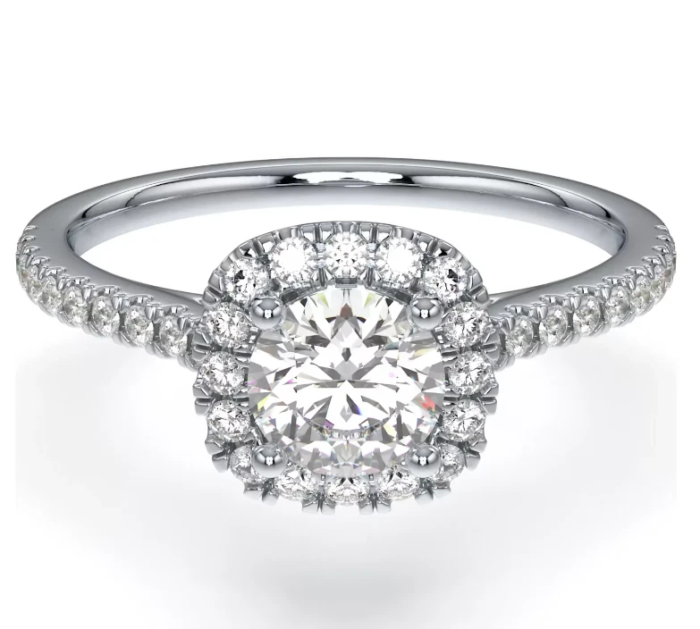 Swarovski - Signature Cushion Halo Round Diamond Ring 14K - Size: 52 - Image 1 of 1