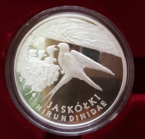 300.000 Zloty 1993 Jaskolki Hirundinidae Polierte Platte - Bild 1 von 2