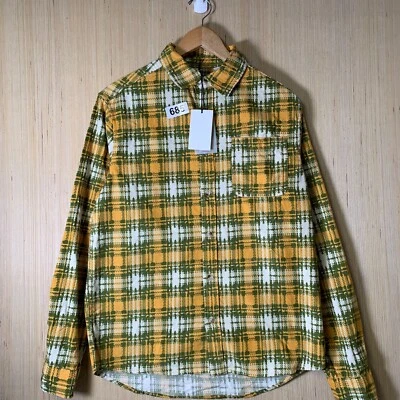 NWT BDG Button Up Shirt Adult Size Small Yellow Long Sleeve Men's Stripped - Image 1 of 4